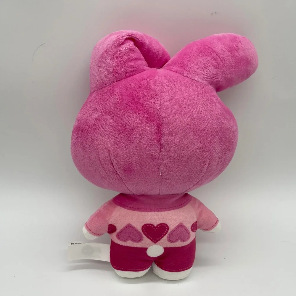 Sanrio My Melody Plush Hello Kitty and Friends Pink Heart Sweater Stuffed Animal